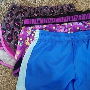 Bundle of girls athletic shorts sizes 10, 10-12